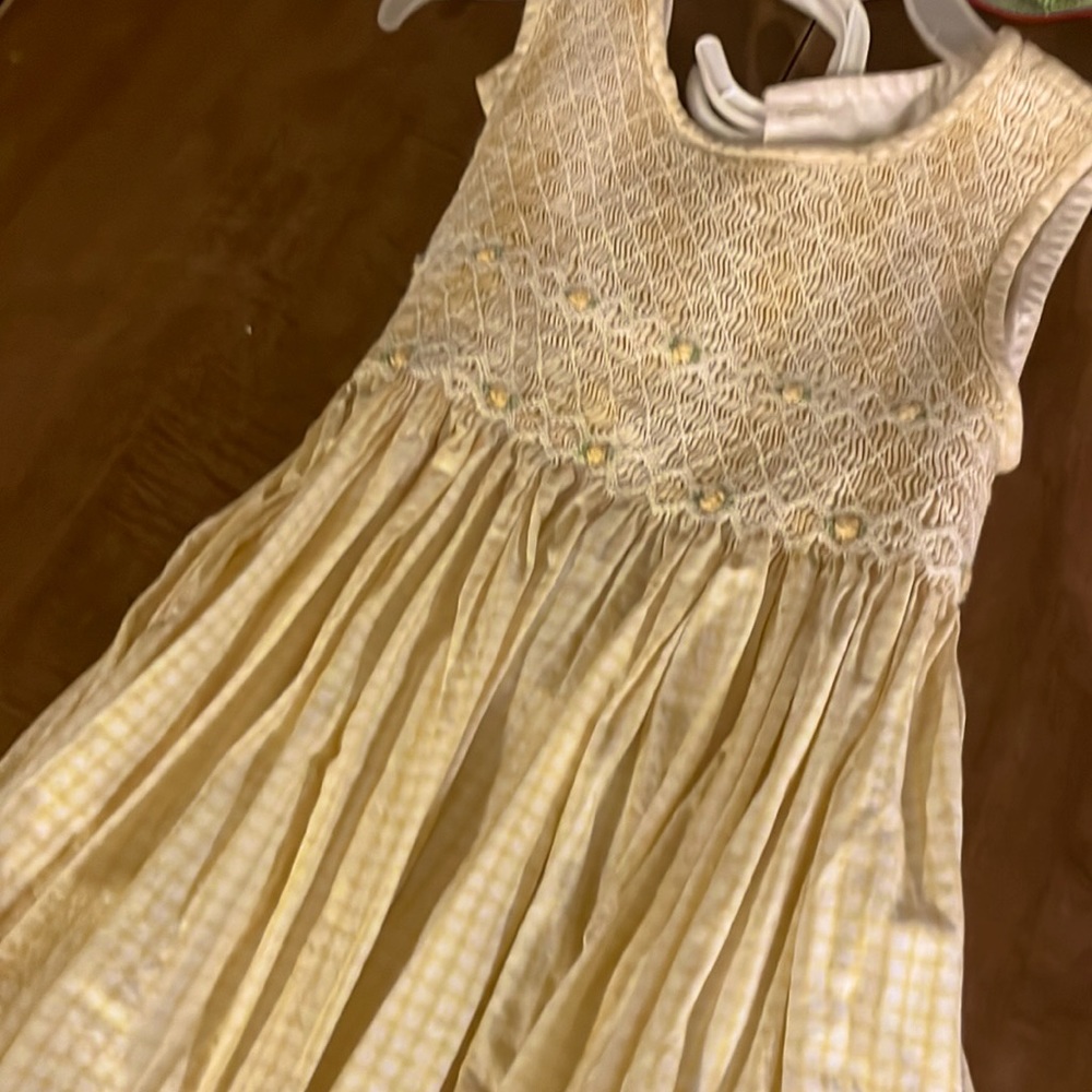 strasberg yellow and white dress